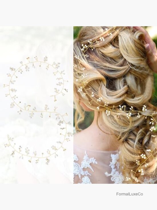 48Pc Wedding Hair Accessories Set with Pearl Pins & Comb main image 7
